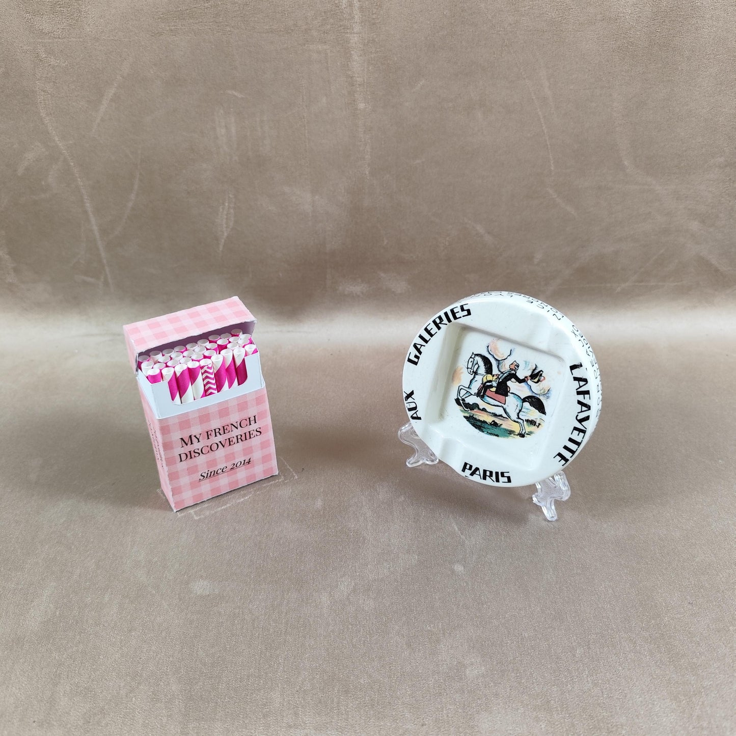 Cendrier Galeries Lafayette Paris en faïence Édition La Maîtrise Vintage