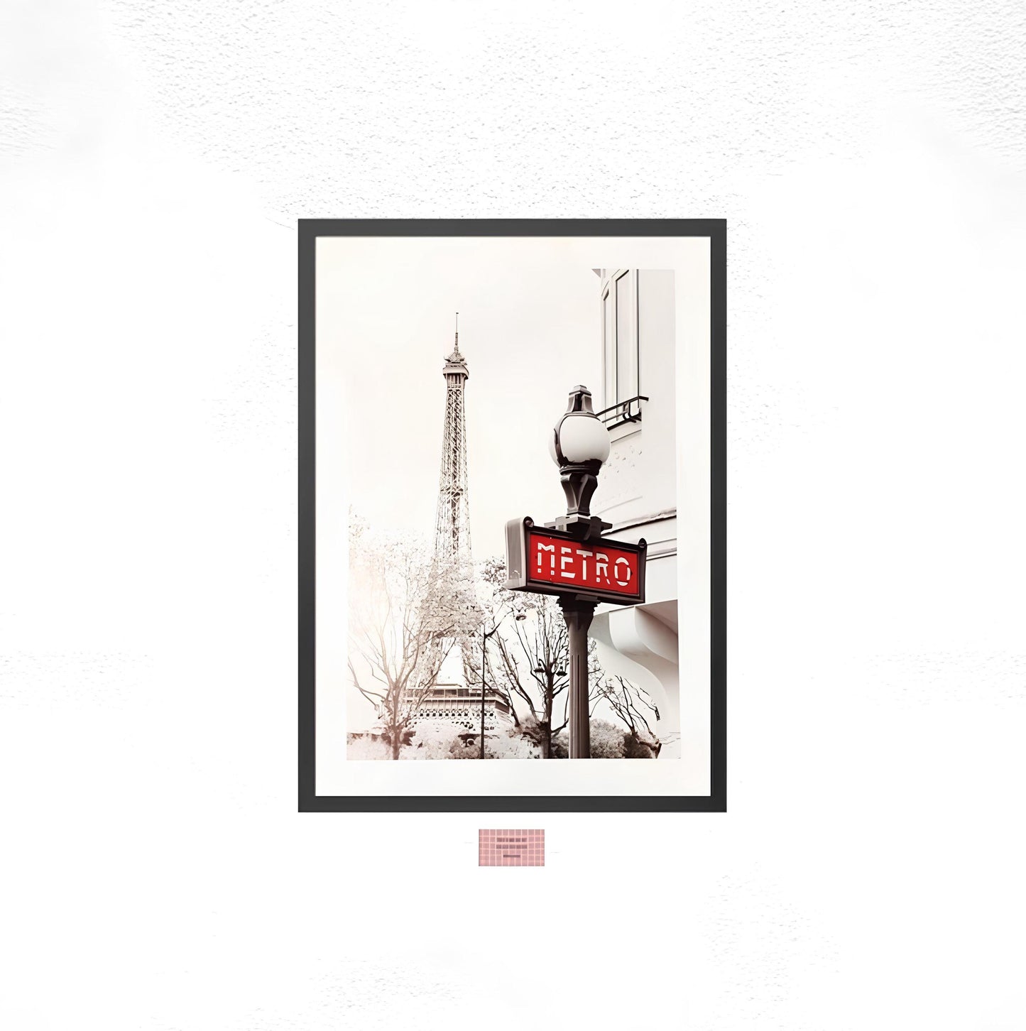 Affiche Paris Tour Eiffel et métro Photographie décorative Format 70 x 50 cm sans cadre