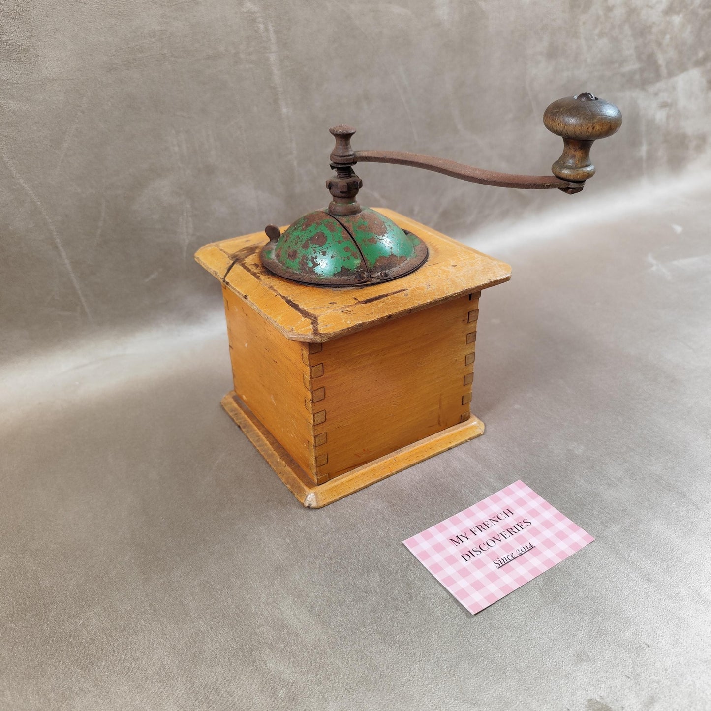 Moulin à café Peugeot Frères Valentigney en bois Modèle déposé Ancien
