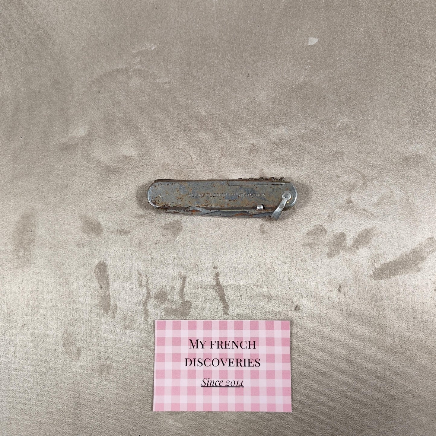 Couteau multifonction Veuve Clicquot en métal Tire-bouchon publicitaire Vintage