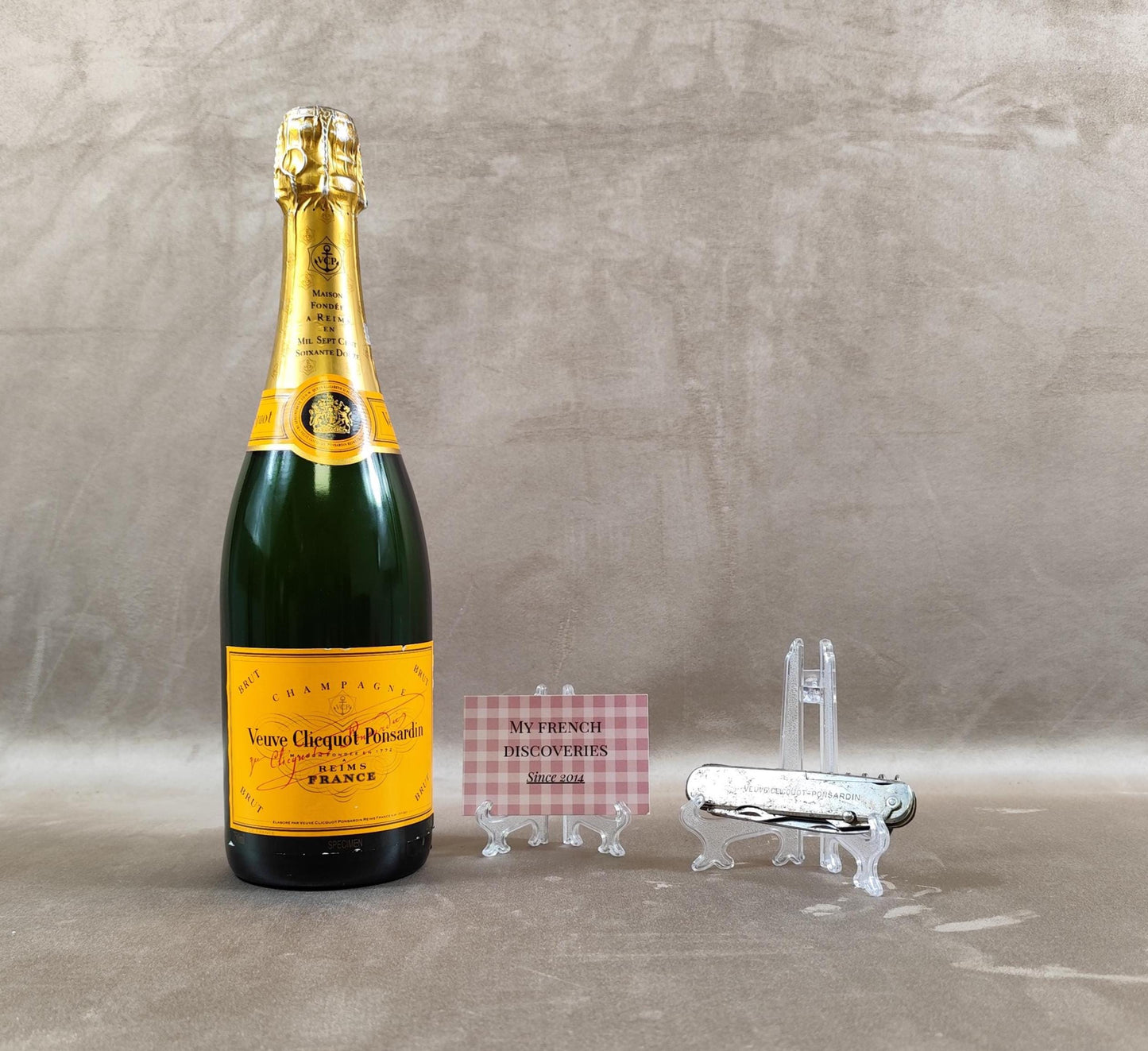 Couteau multifonction Veuve Clicquot en métal Tire-bouchon publicitaire Vintage