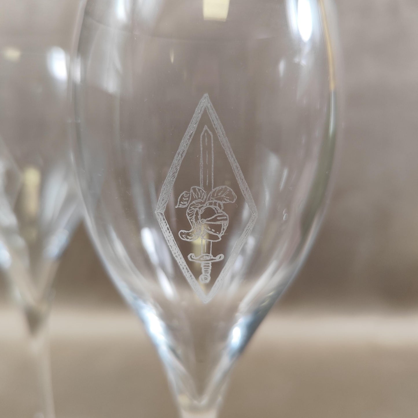 Ensemble de 6 flûtes à champagne en cristal Cristallerie Royales de Champagne