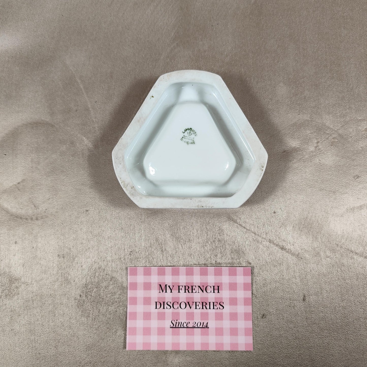 Cendrier publicitaire Champagne Ballon de Truchsess en porcelaine J. Moser Limoges Vintage