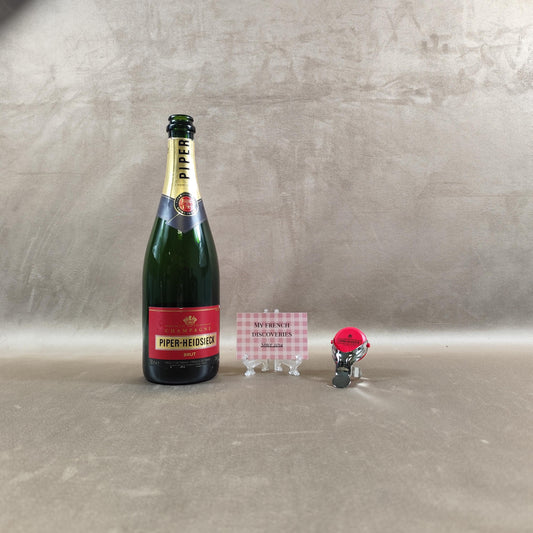 Bouchon stoppeur de champagne Piper-Heidsieck Plastique rouge et métal Accessoire bar