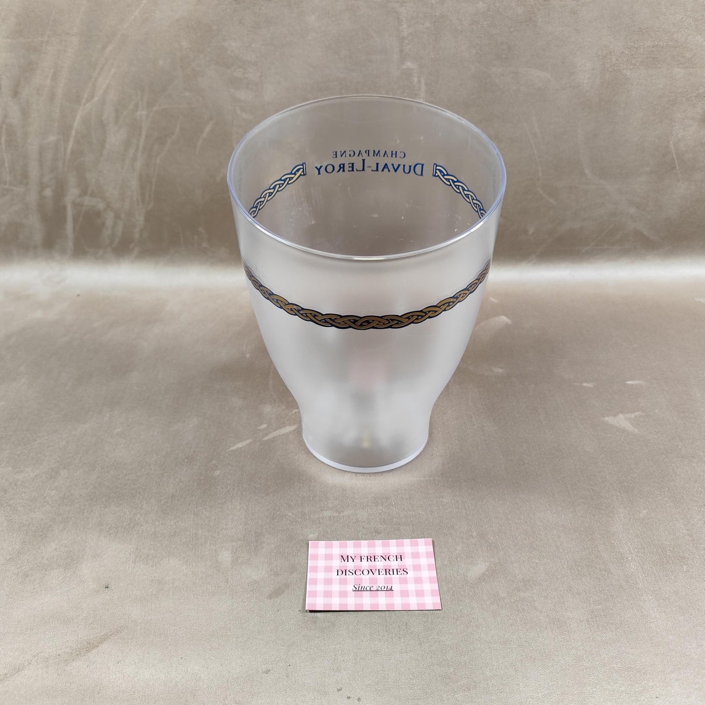Seau à champagne Duval-Leroy en plastique givré Rafraîchisseur publicitaire Vintage