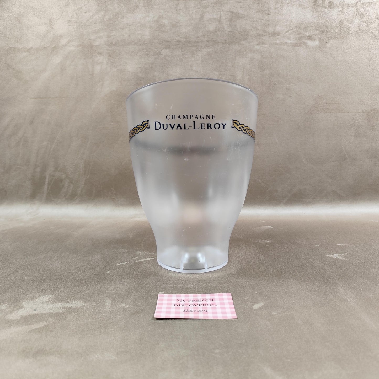 Seau à champagne Duval-Leroy en plastique givré Rafraîchisseur publicitaire Vintage