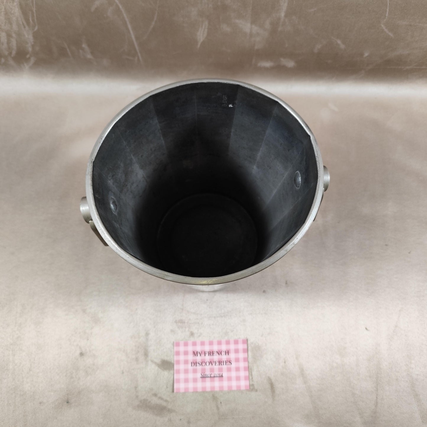 RARE Seau à champagne Henri Abelé par André Leroy T.L en métal Vintage