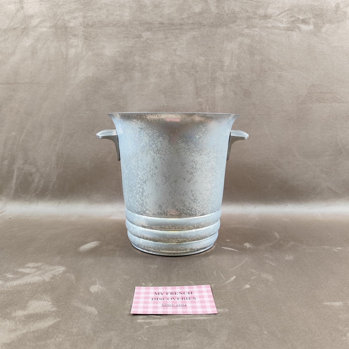 Seau à champagne Argit en aluminium martelé Métal brut Vintage
