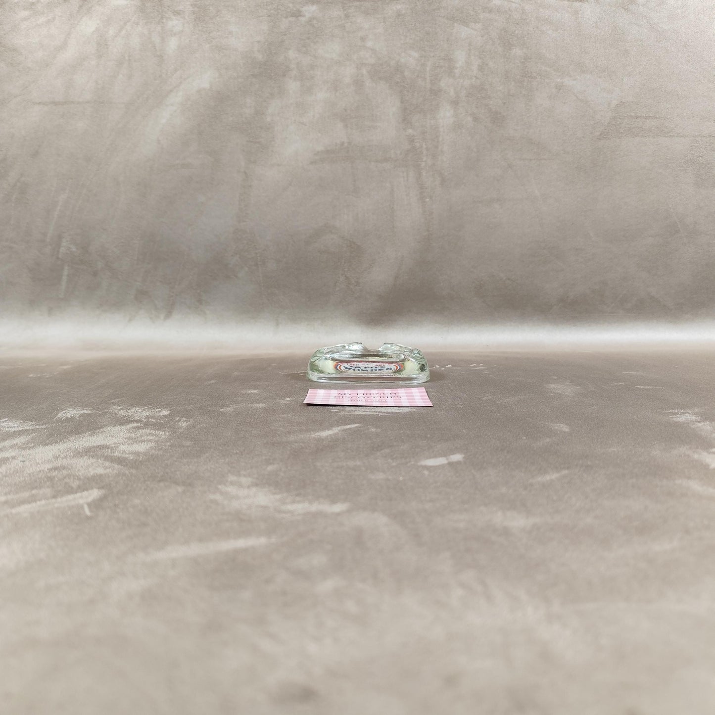 RARE Cendrier publicitaire ancien La Pile Wonder en verre épais Objet publicitaire vintage français