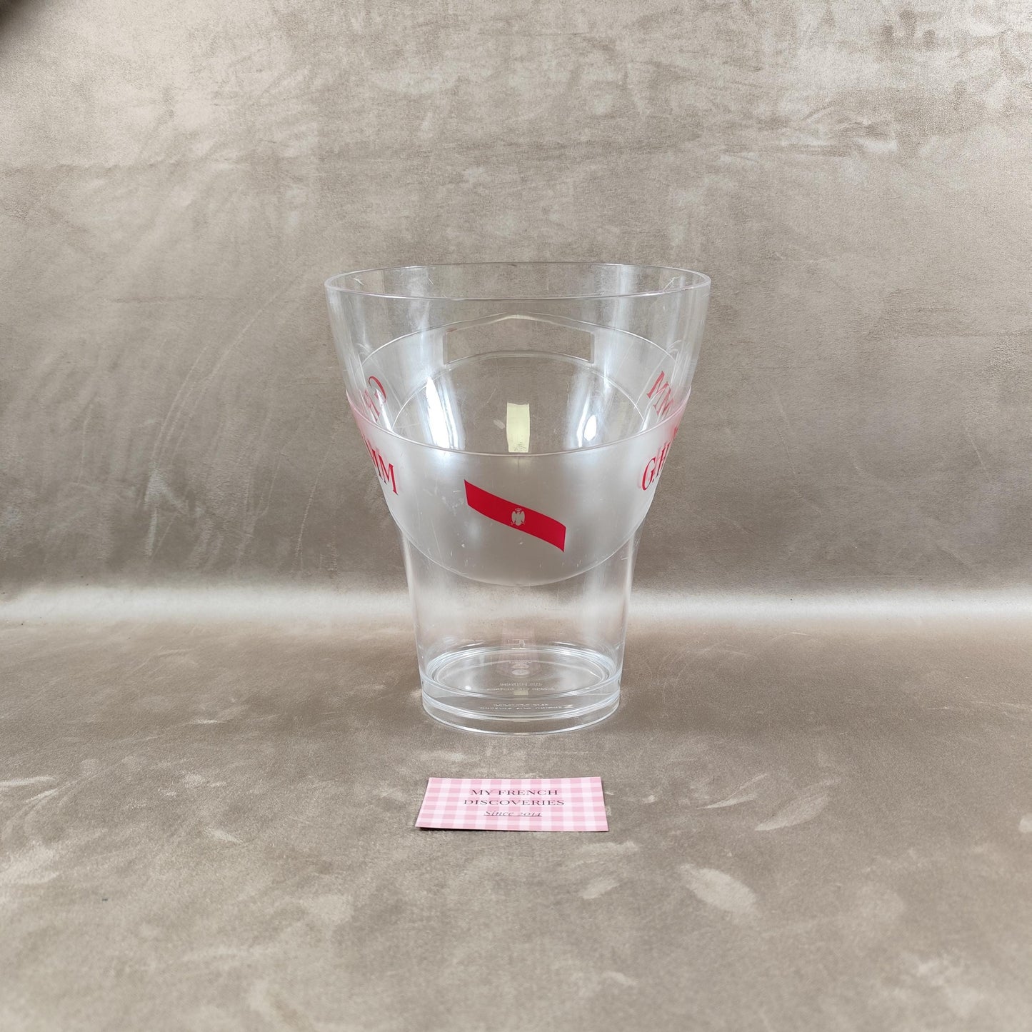 Grand seau à champagne G.H. Mumm transparen  Plastique rigide Publicitaire