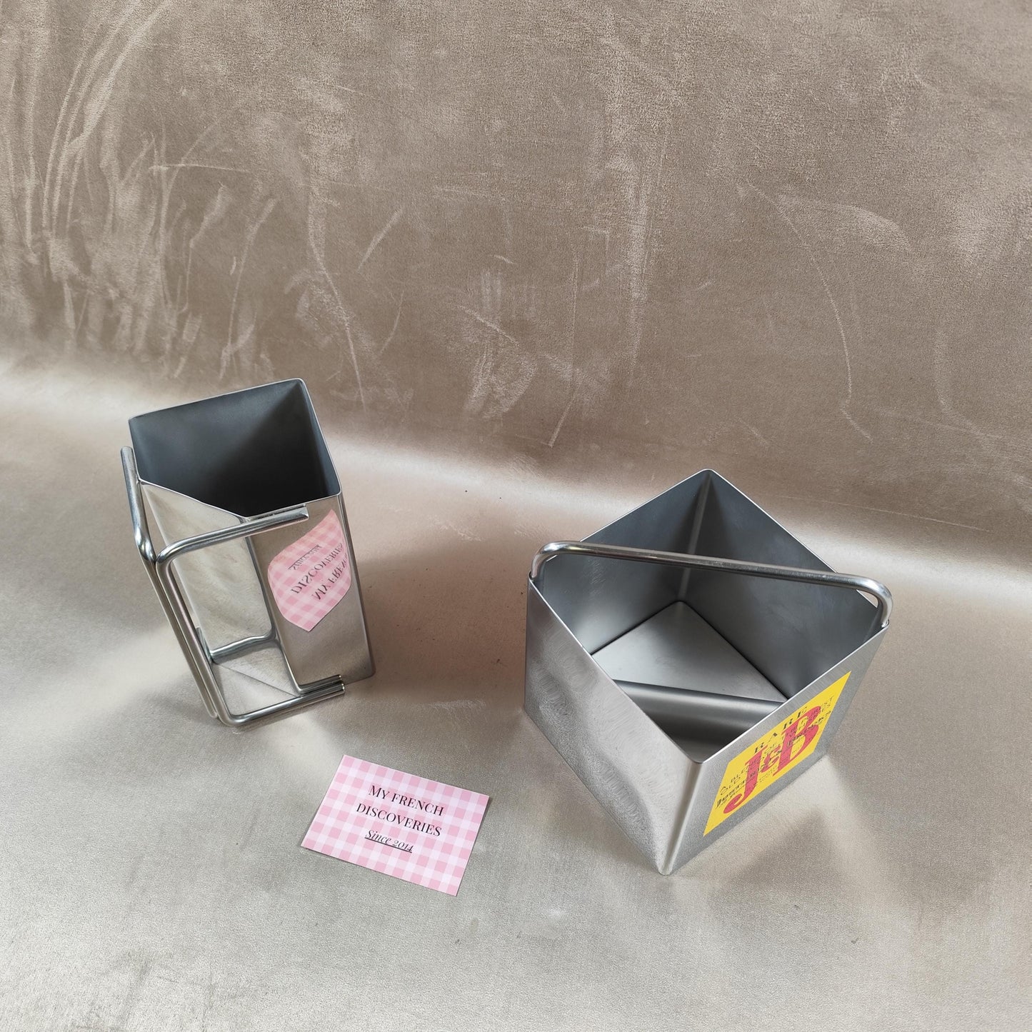 Ensemble bar publicitaire J&B Rare en inox Cruche et seau à glaçons Whisky vintage