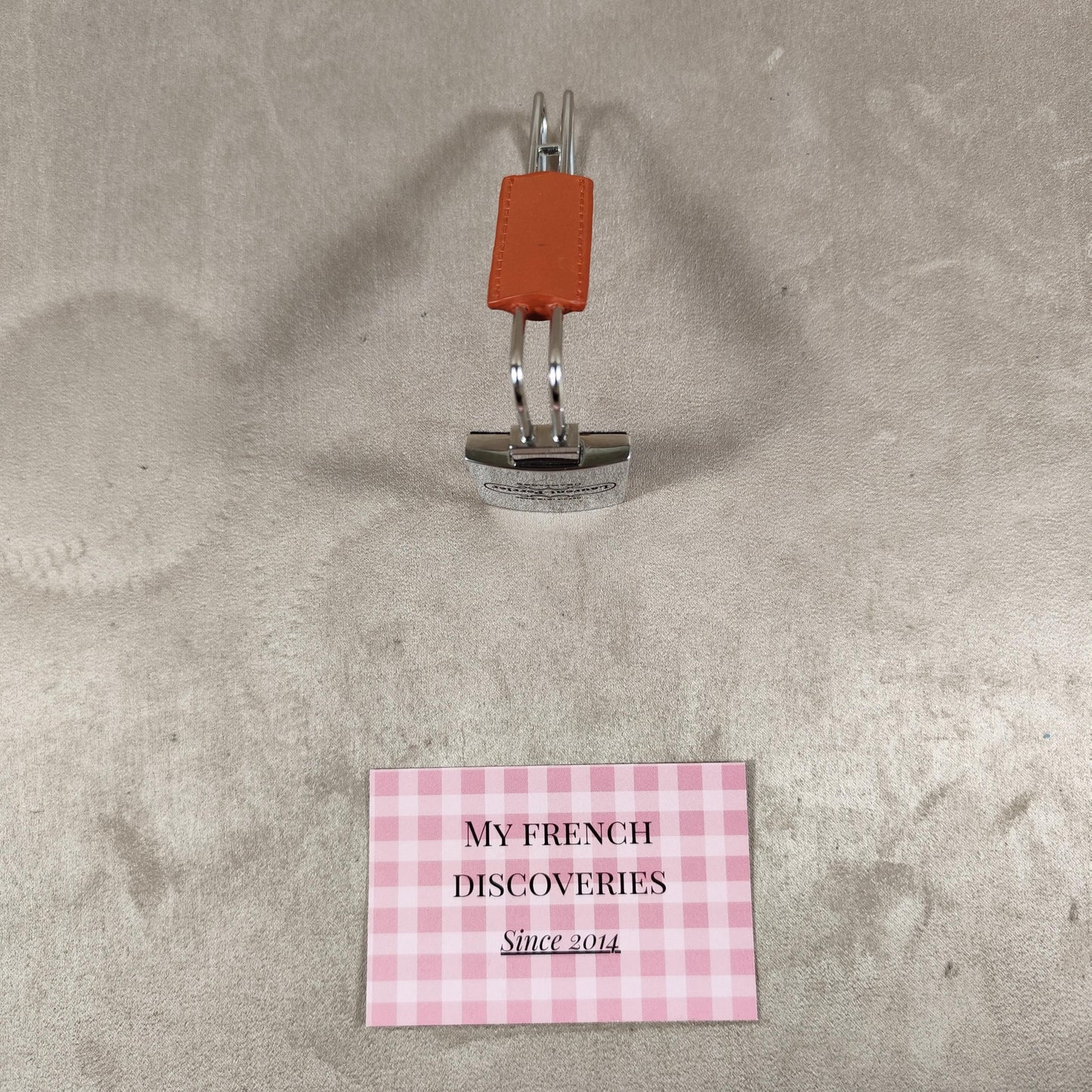 Accroche-sac de table Laurent-Perrier en métal chromé et effet cuir Accessoire publicitaire