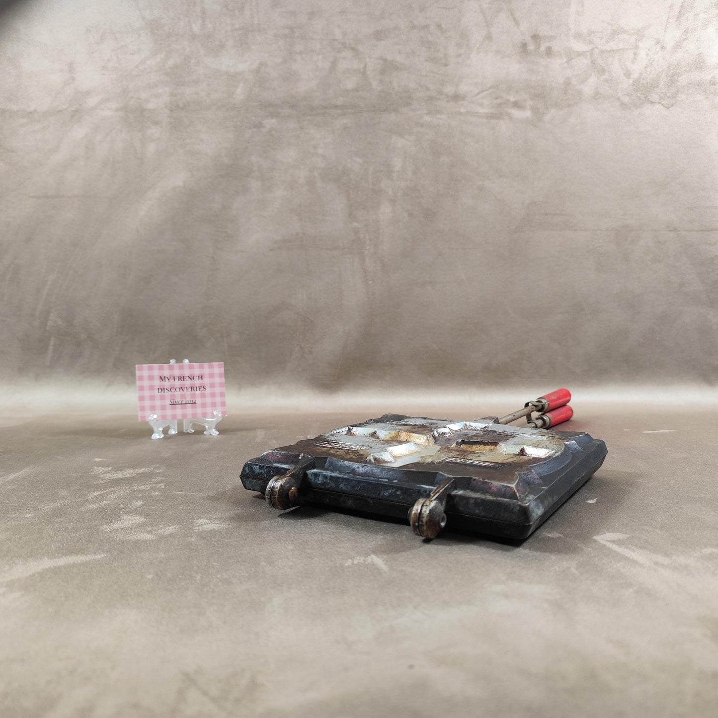 Appareil à croque-monsieur ancien en fonte LÉtoile Modèle professionnel à 4 empreintes