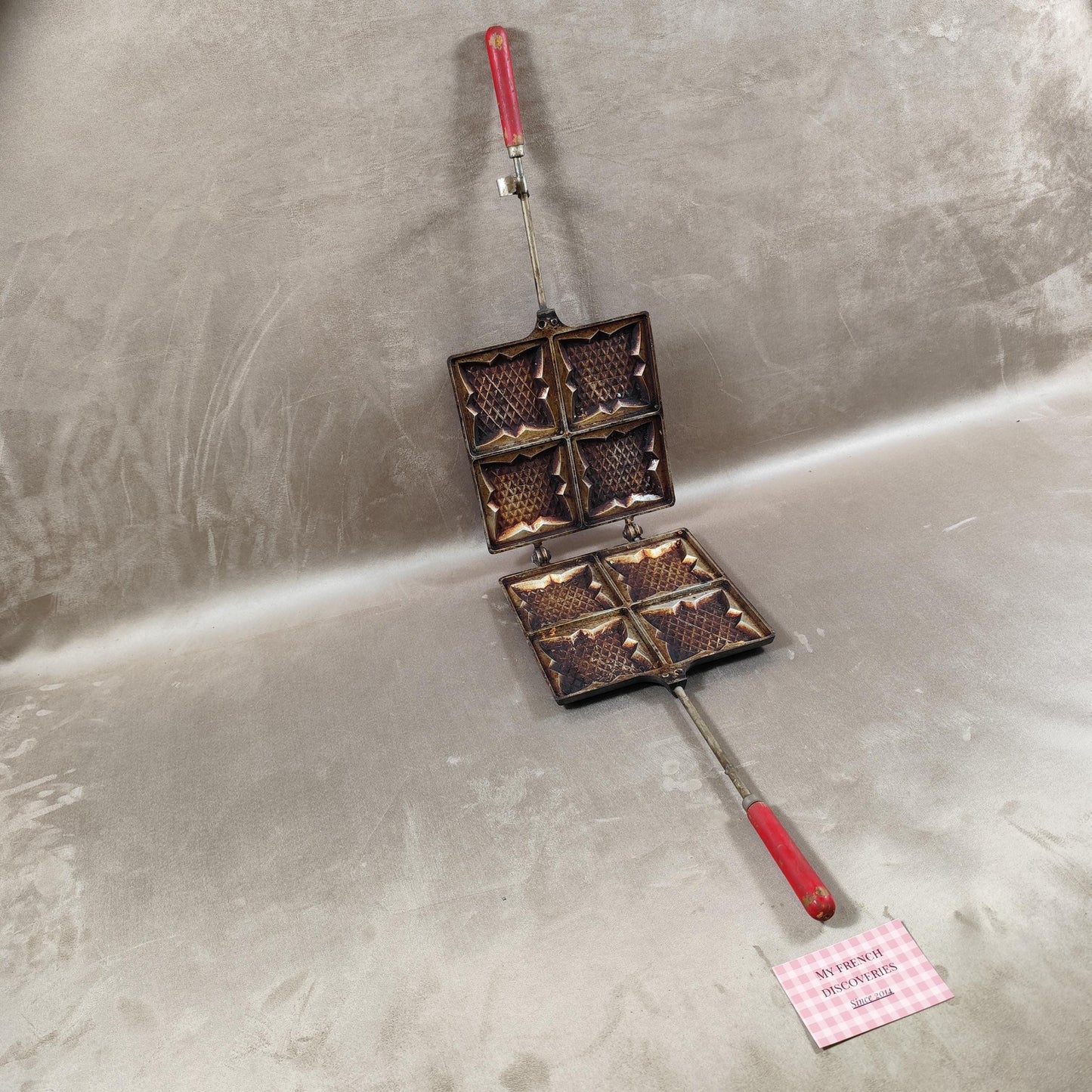 Appareil à croque-monsieur ancien en fonte LÉtoile Modèle professionnel à 4 empreintes