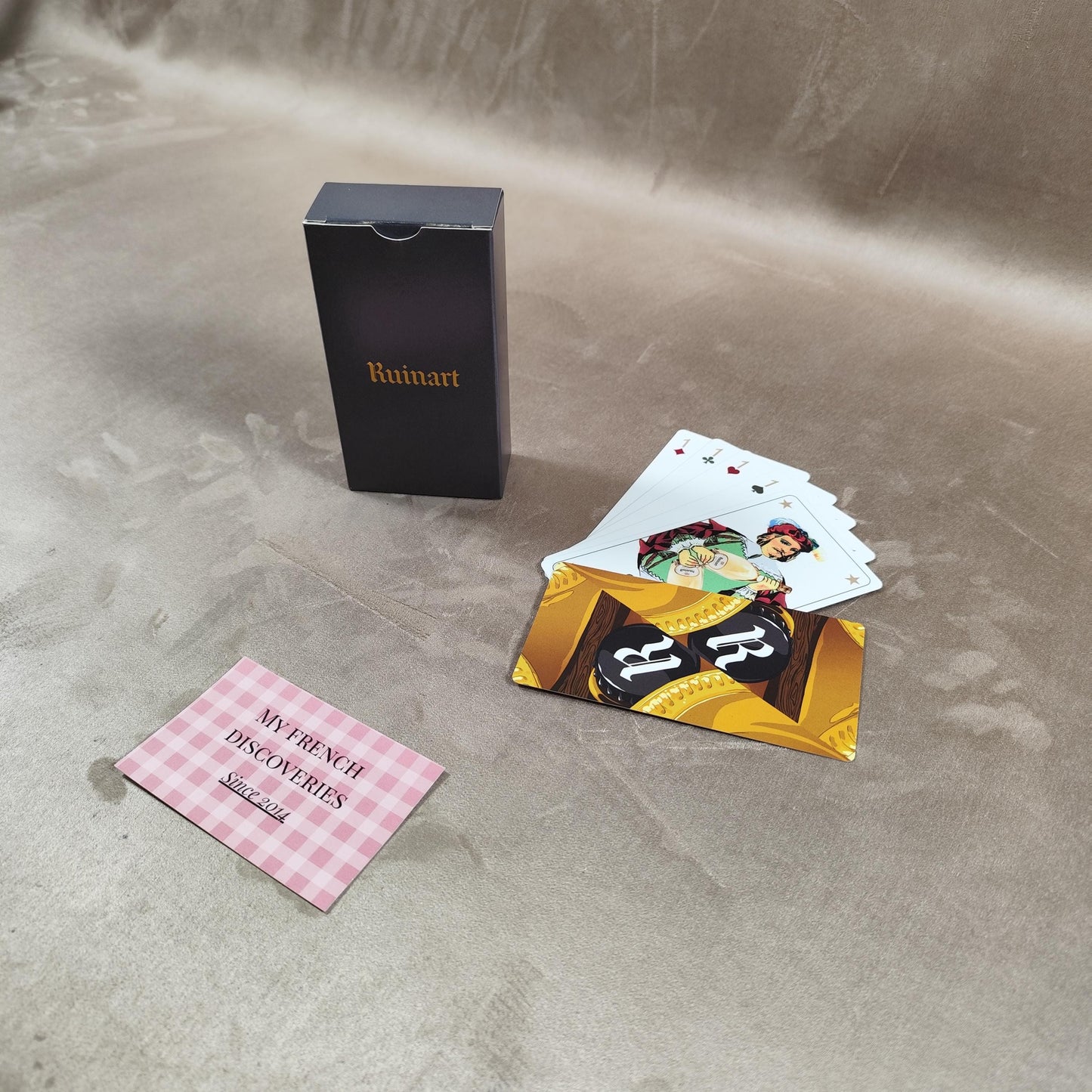 Jeu de tarot Champagne Ruinart 78 cartes illustrées Coffret publicitaire vintage
