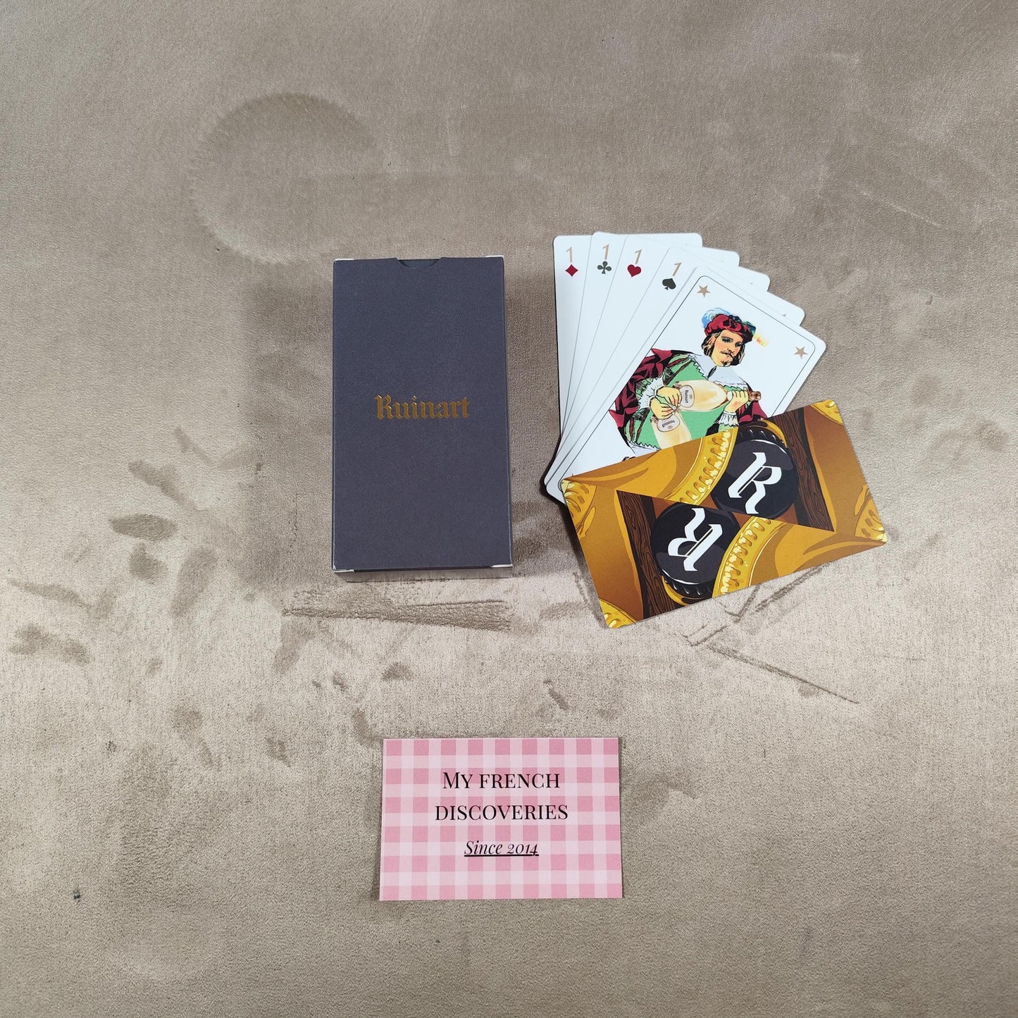 Jeu de tarot Champagne Ruinart 78 cartes illustrées Coffret publicitaire vintage