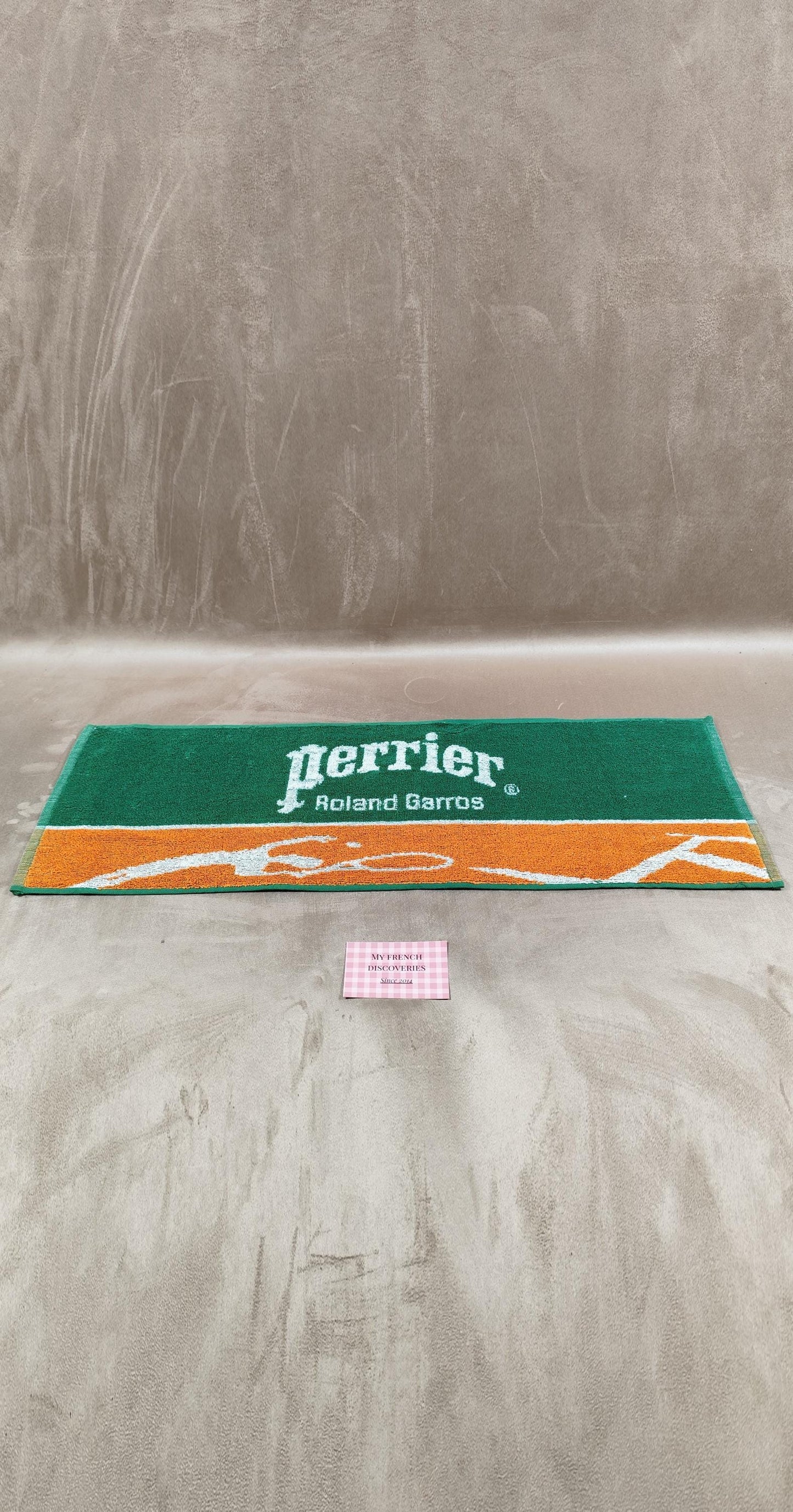 Tapis de bar publicitaire Perrier Roland Garros Comptoir bistrot Vintage