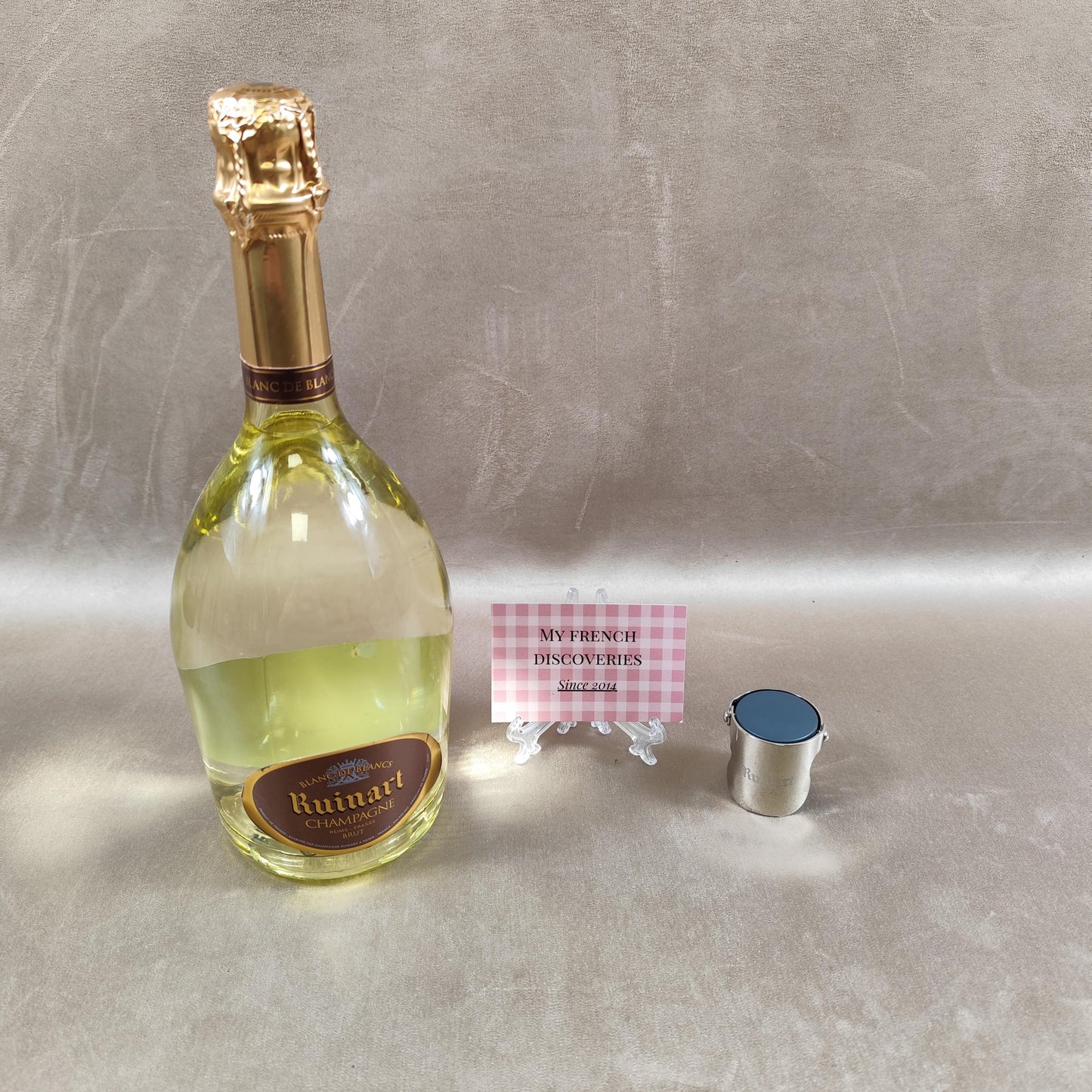 Bouchon stoppeur Ruinart en métal Champagne Accessoire bar vintage