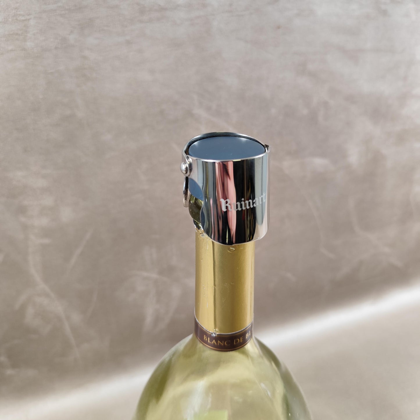 Bouchon stoppeur Ruinart en métal Champagne Accessoire bar vintage