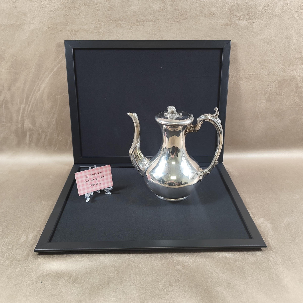 Théière ancienne en métal argenté Mappin & Webb Style classique Sheffield