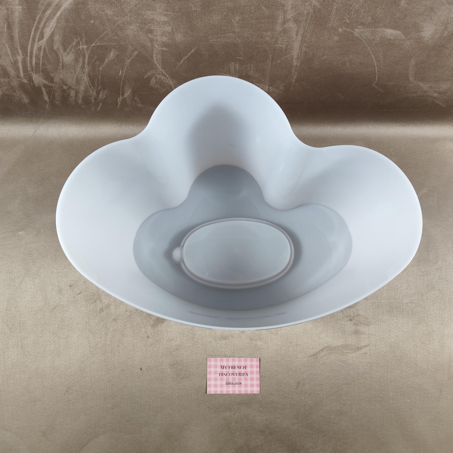 Vasque à champagne Pol Roger Grand seau à glace en plastique blanc Objet publicitaire