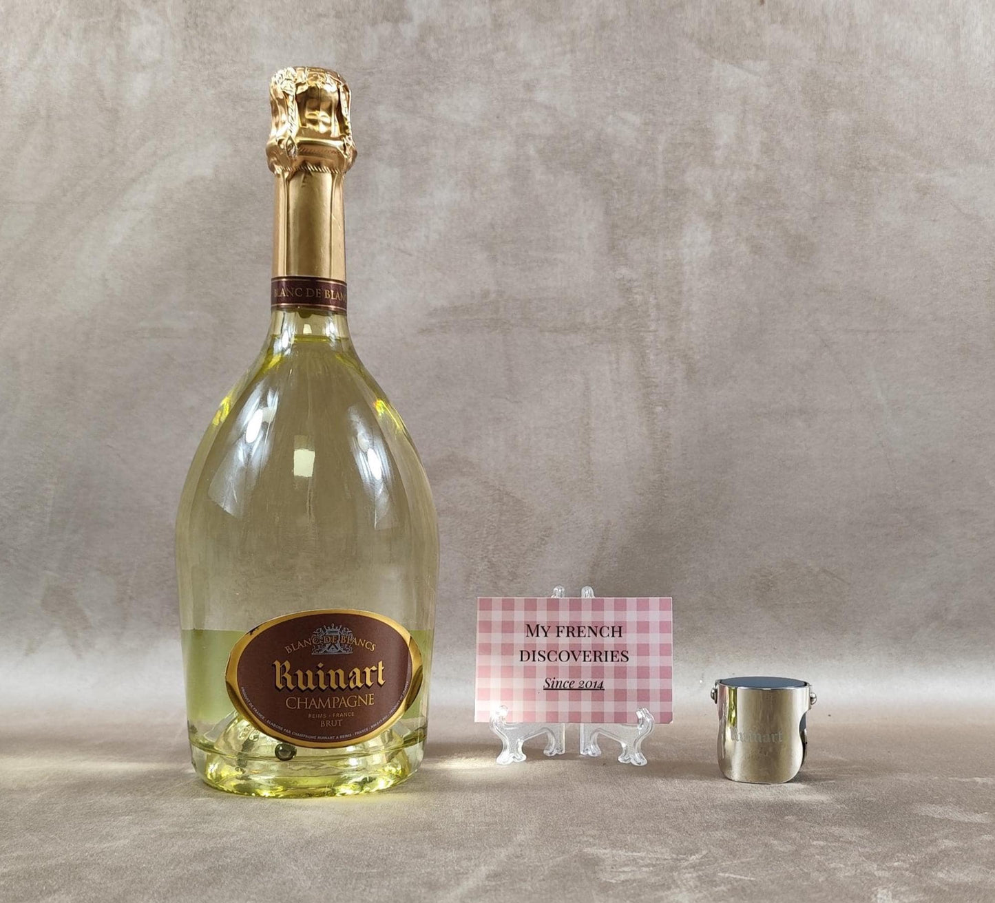 Bouchon stoppeur Ruinart en métal Champagne Accessoire bar vintage