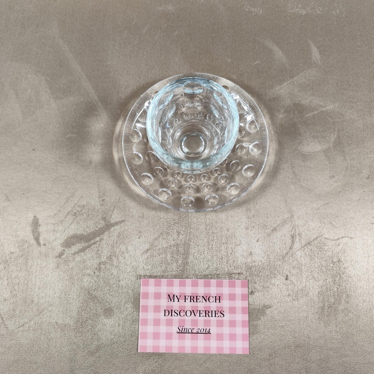 Tasse à café avec soucoupe Guzzini « Venice » Design Pio & Tito Toso Verre et plastique