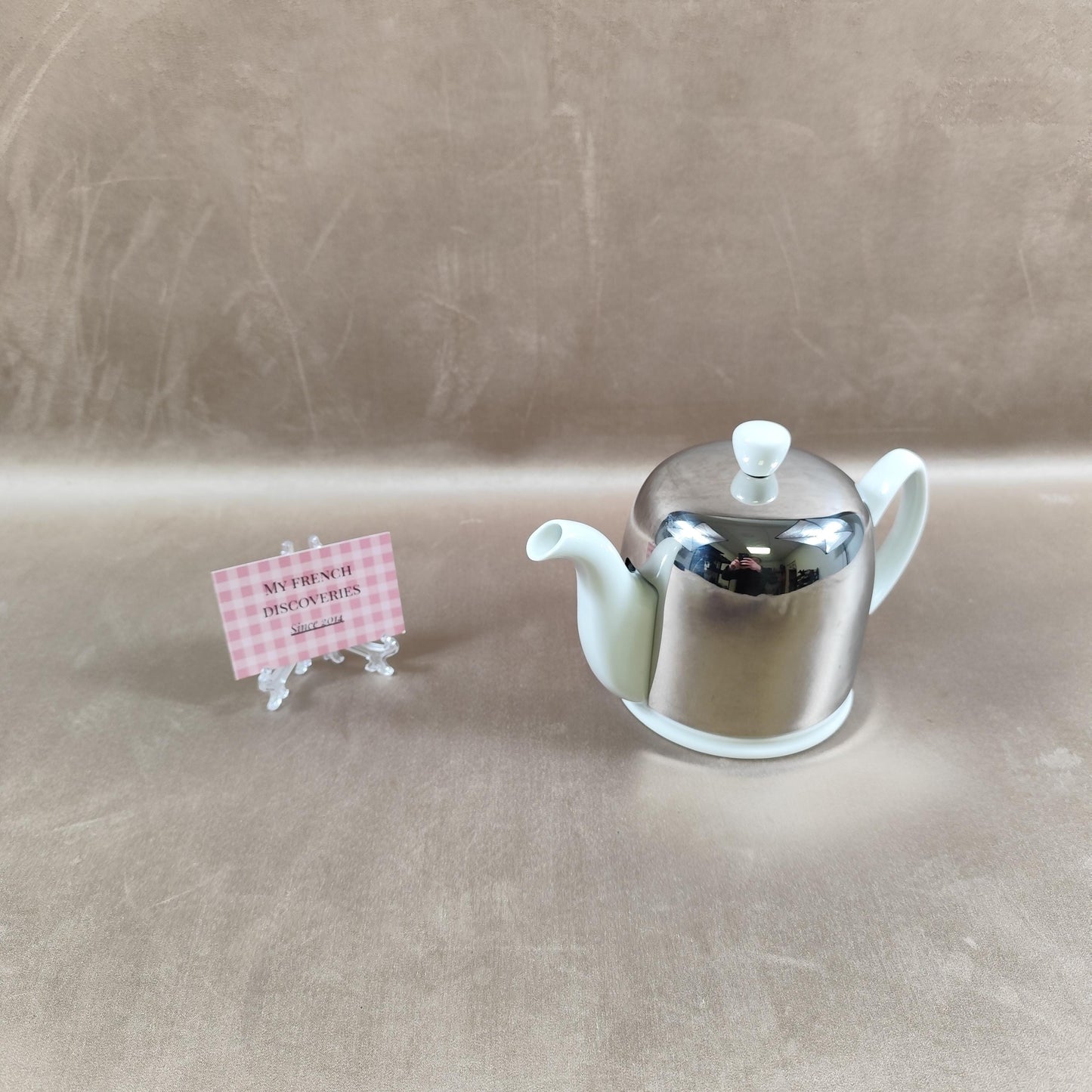 Théière Degrenne Salam en porcelaine et inox Modèle iconique France