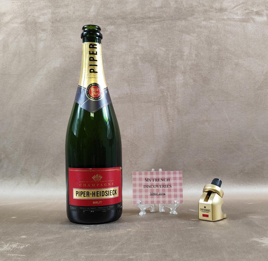 Bouchon stoppeur champagne Piper-Heidsieck en plastique doré Accessoire publicitaire