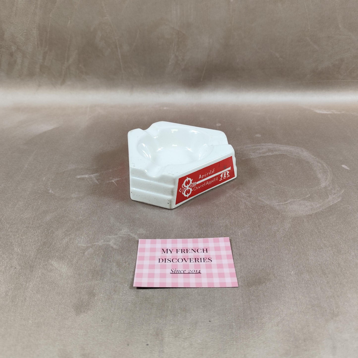 Cendrier publicitaire BONAL en céramique Faïencerie de Monet Apéritif