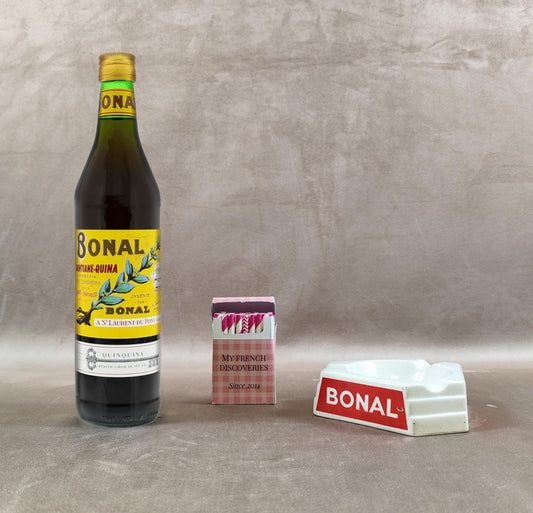 Cendrier publicitaire BONAL en céramique Faïencerie de Monet Apéritif