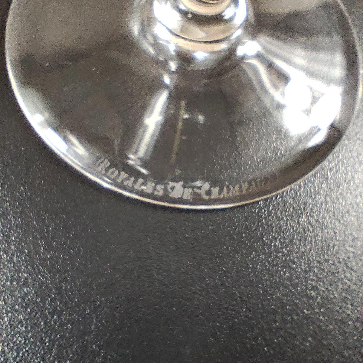 Ensemble de 6 flûtes à champagne en cristal Cristallerie Royales de Champagne