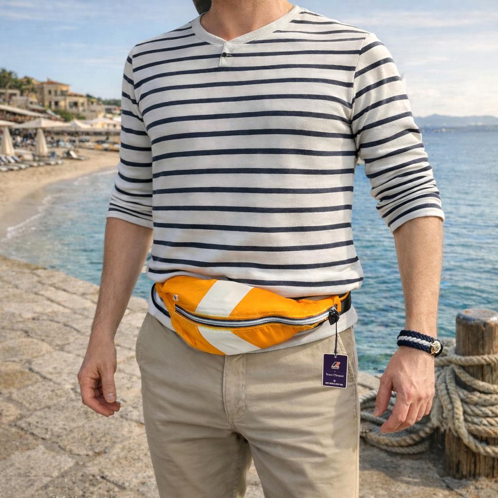 Étui isotherme Veuve Clicquot x K-WAY en polyester Transformable en sac banane