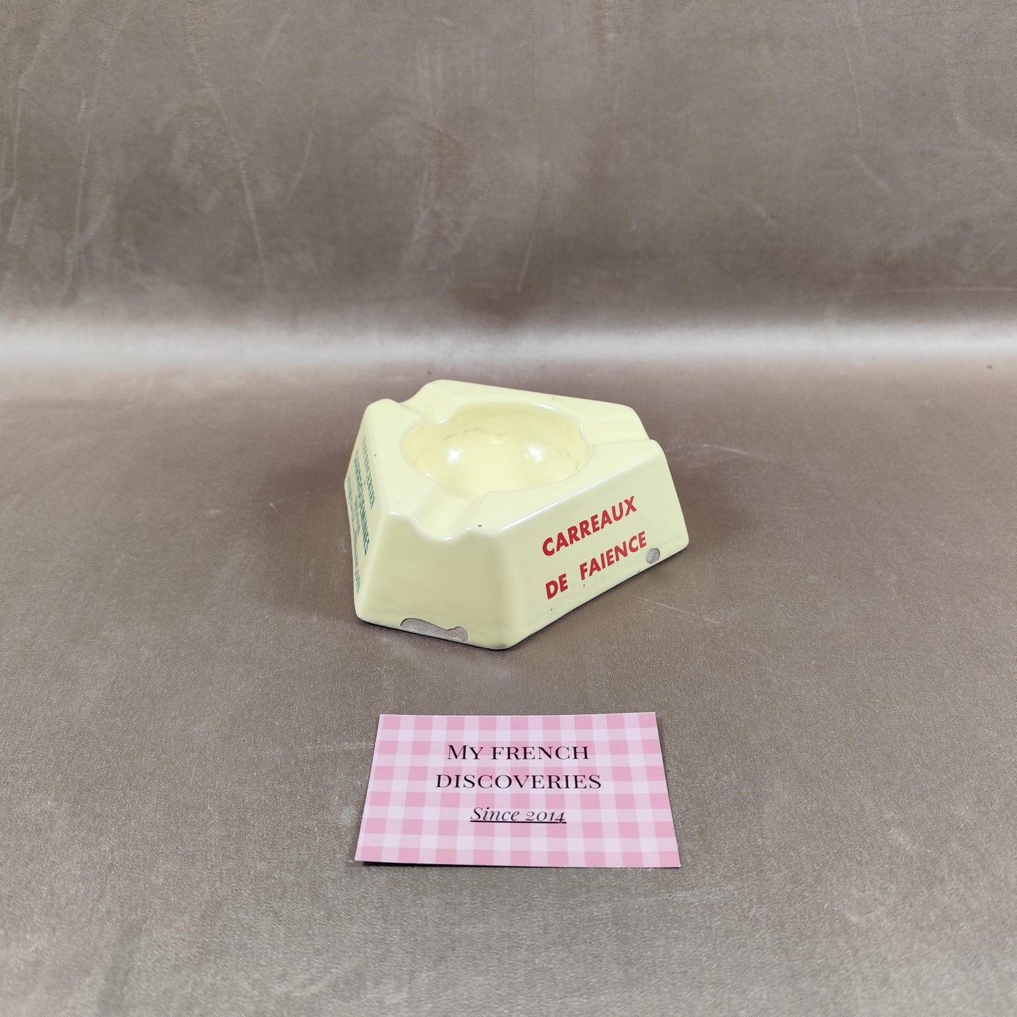 Cendrier publicitaire Faïenceries de Sarreguemines Digoin Vitry-le-François Faïence