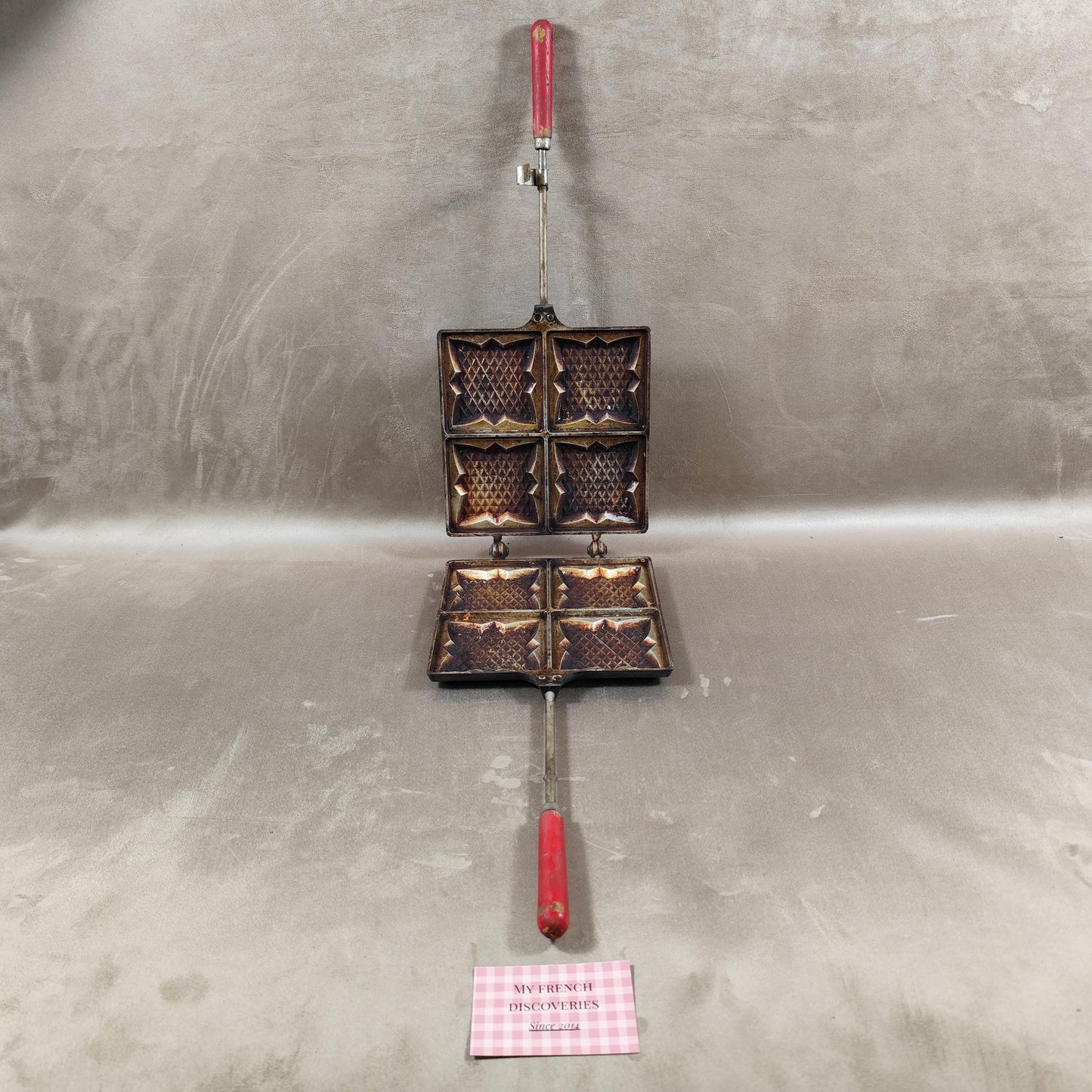 Appareil à croque-monsieur ancien en fonte LÉtoile Modèle professionnel à 4 empreintes