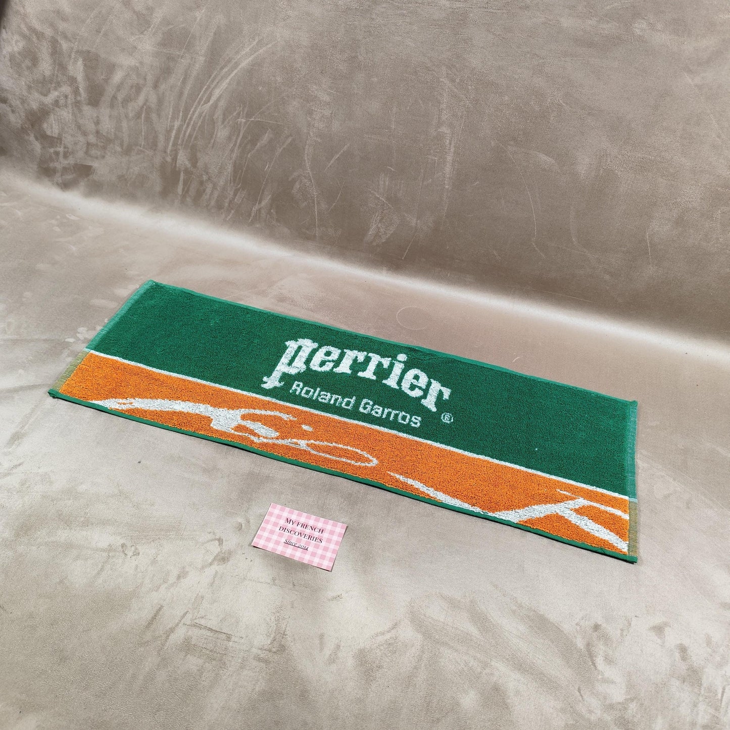 Tapis de bar publicitaire Perrier Roland Garros Comptoir bistrot Vintage