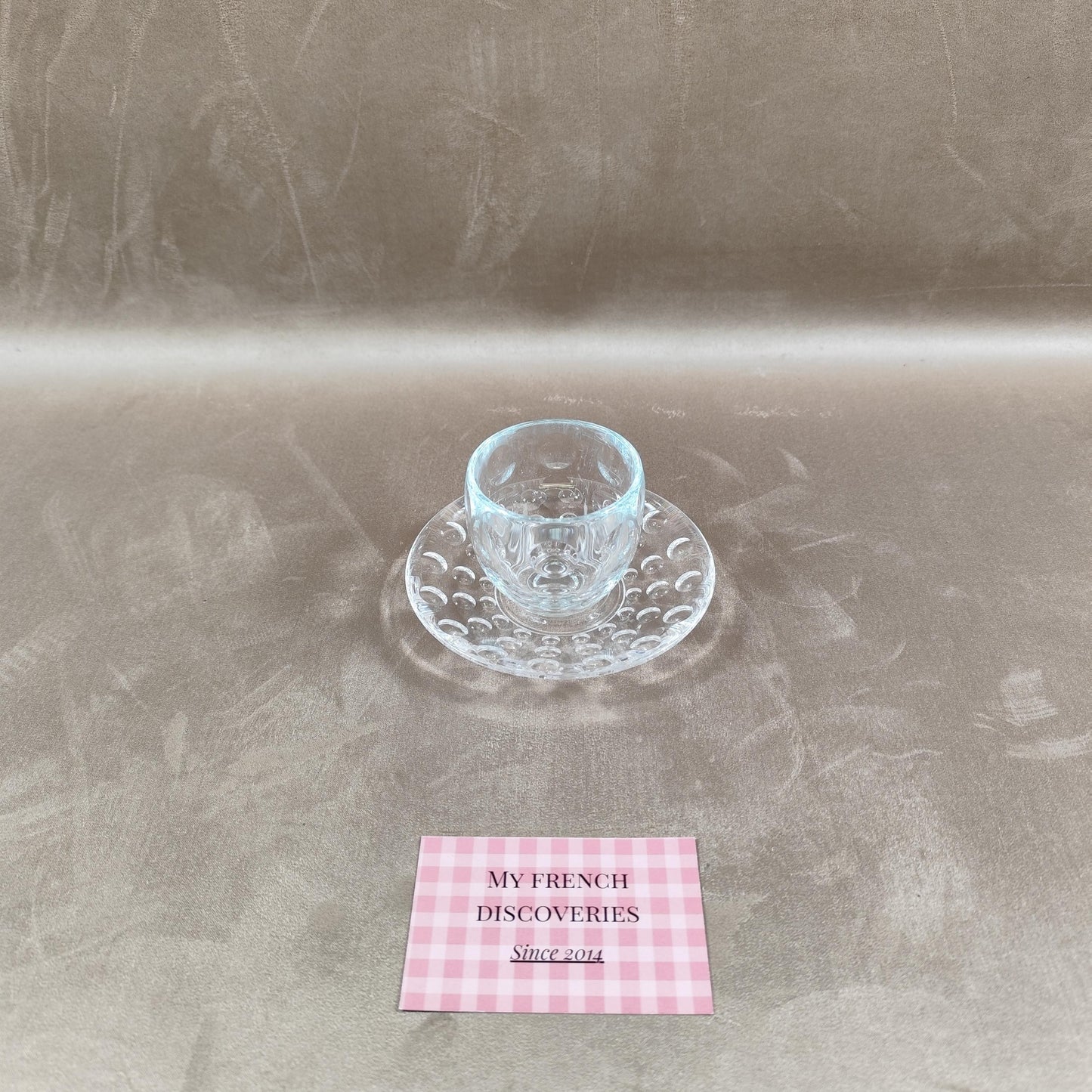 Tasse à café avec soucoupe Guzzini « Venice » Design Pio & Tito Toso Verre et plastique