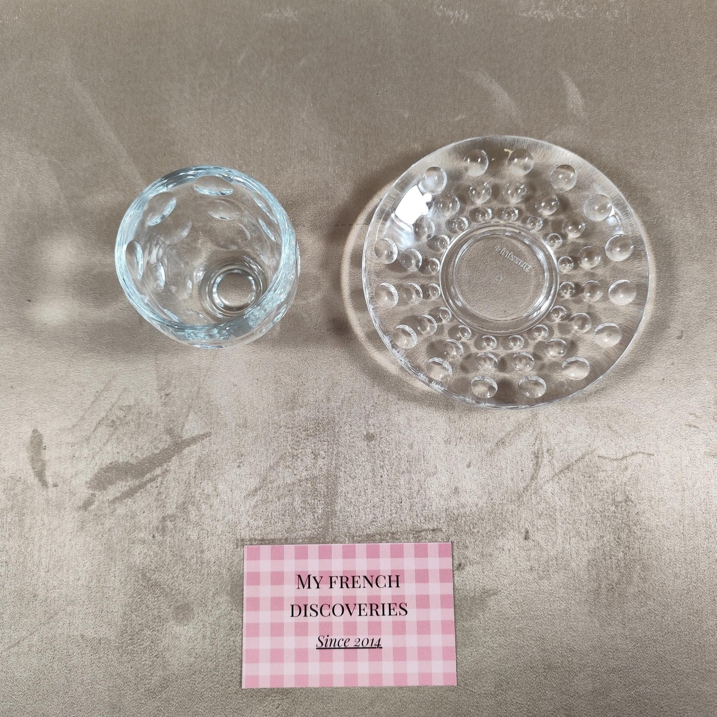 Tasse à café avec soucoupe Guzzini « Venice » Design Pio & Tito Toso Verre et plastique