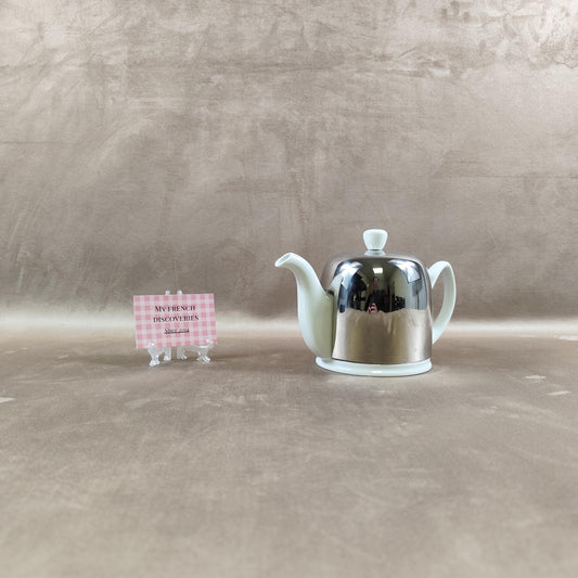 Théière Degrenne Salam en porcelaine et inox Modèle iconique France