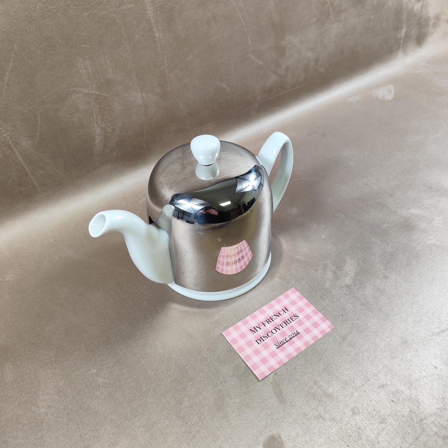 Théière Degrenne Salam en porcelaine et inox Modèle iconique France
