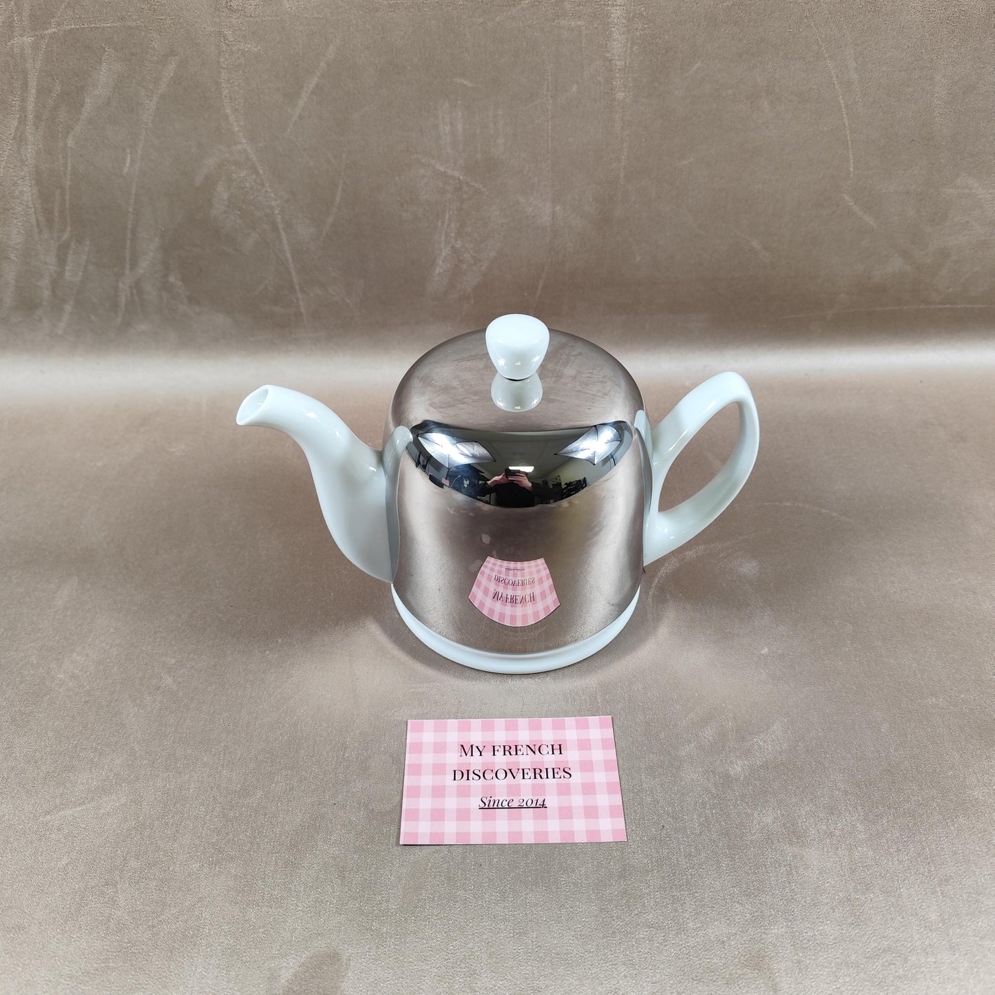 Théière Degrenne Salam en porcelaine et inox Modèle iconique France