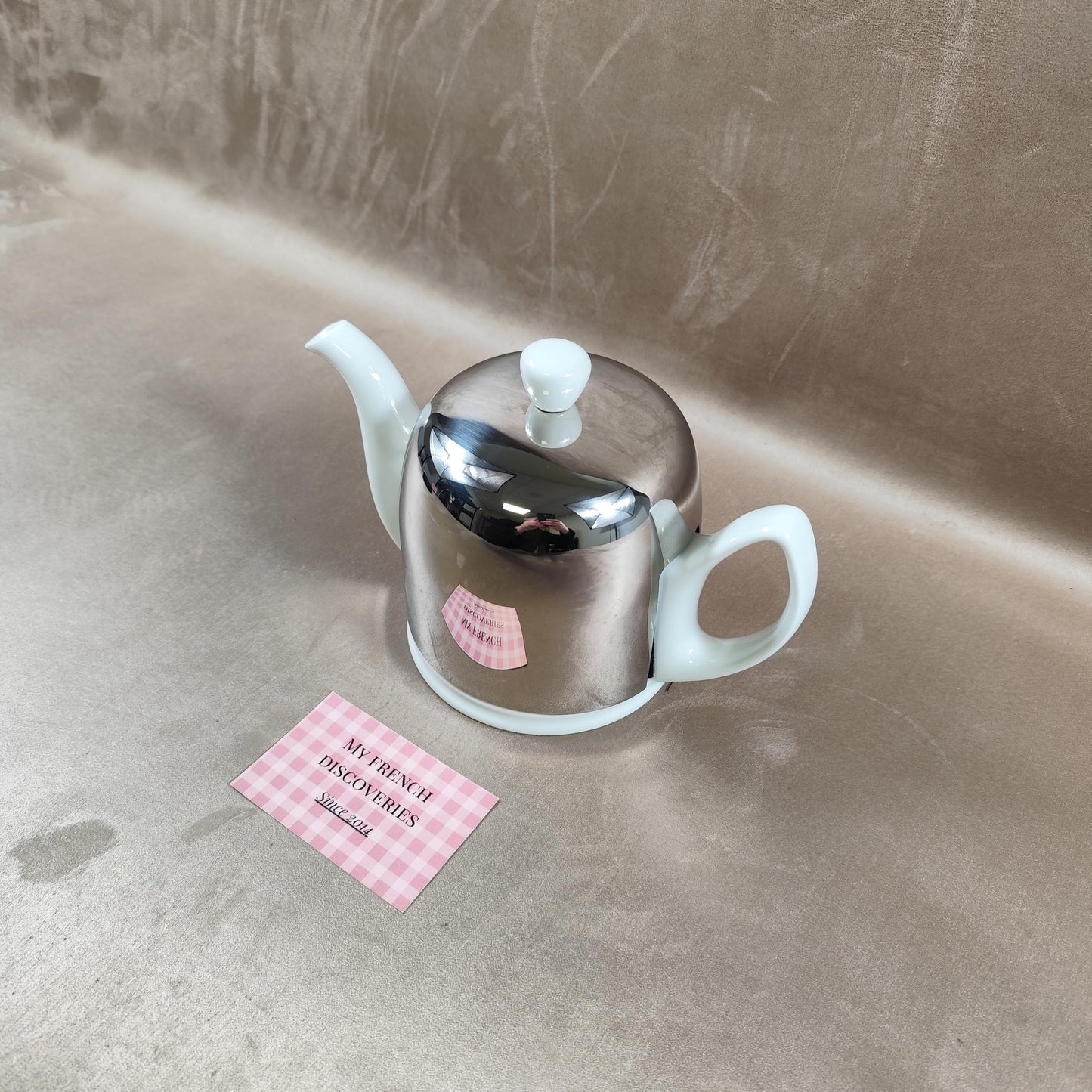 Théière Degrenne Salam en porcelaine et inox Modèle iconique France
