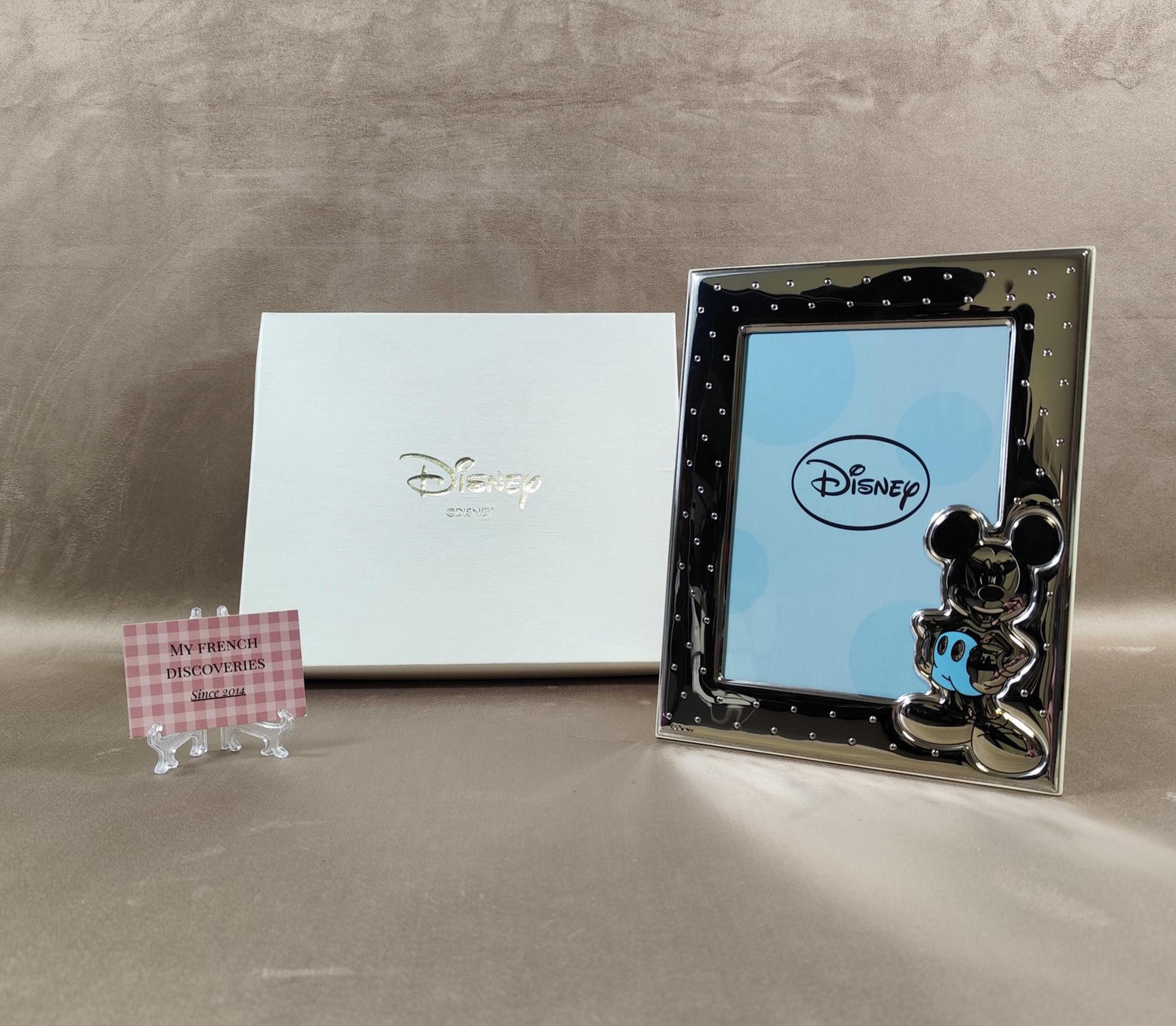 Cadre photo Disney Mickey Mouse en MIRO-SILVER Design italien Argent PVD