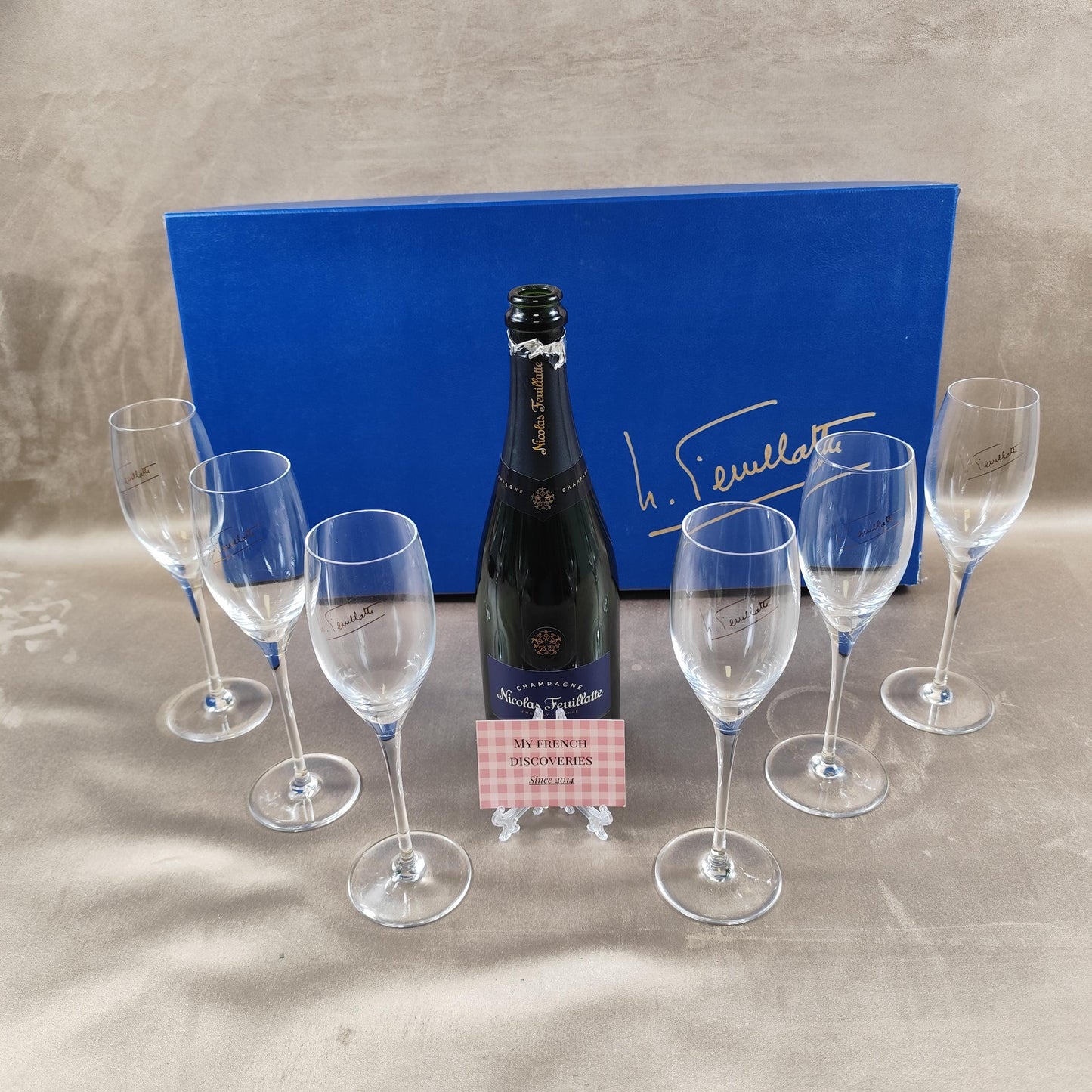Coffret 6 flûtes à champagne Nicolas Feuillatte Avec boîte dorigine