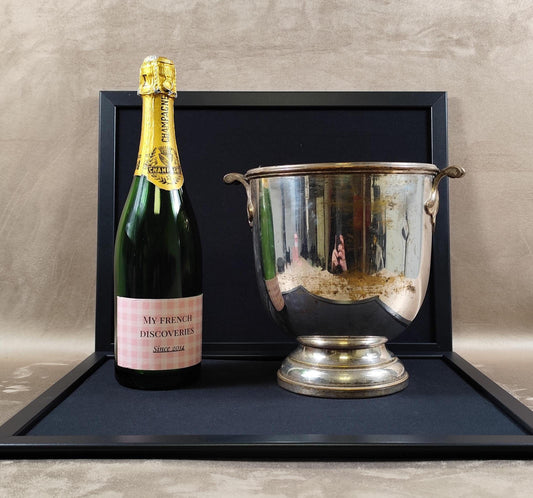 Seau à champagne ancien en métal argenté Orfèvrerie française Poinçon dorfèvre