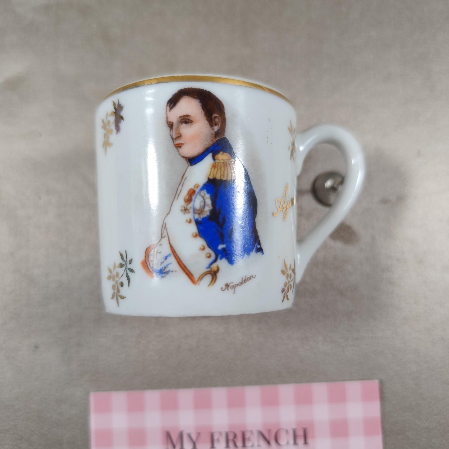Tasse et soucoupe Napoléon & Joséphine en porcelaine France FD Limoges