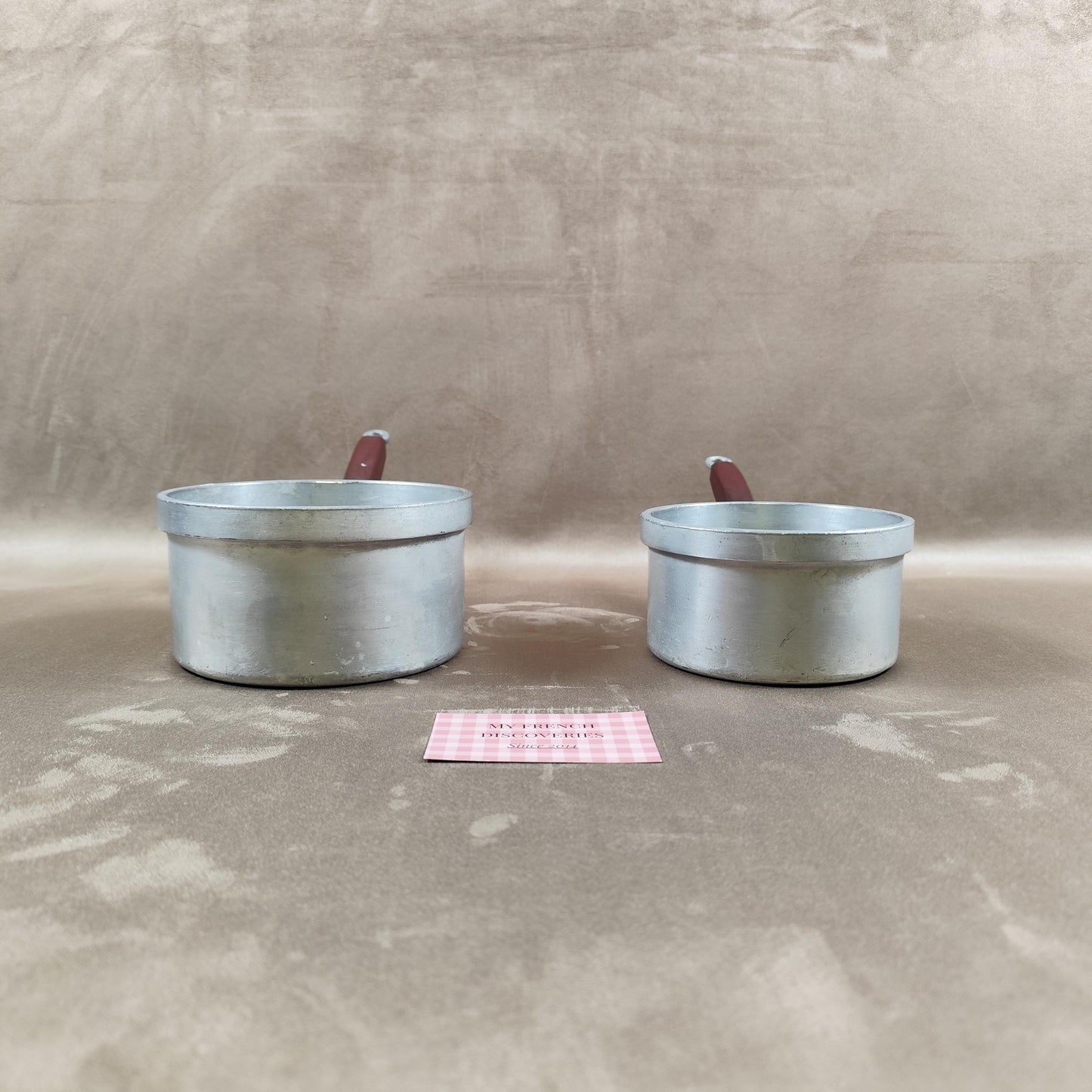 Lot de 2 casseroles vintage TOURNUS en aluminium Fabrication française