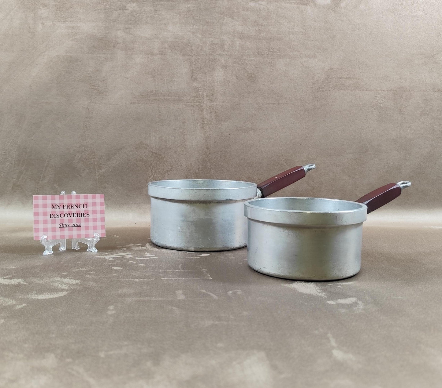 Lot de 2 casseroles vintage TOURNUS en aluminium Fabrication française