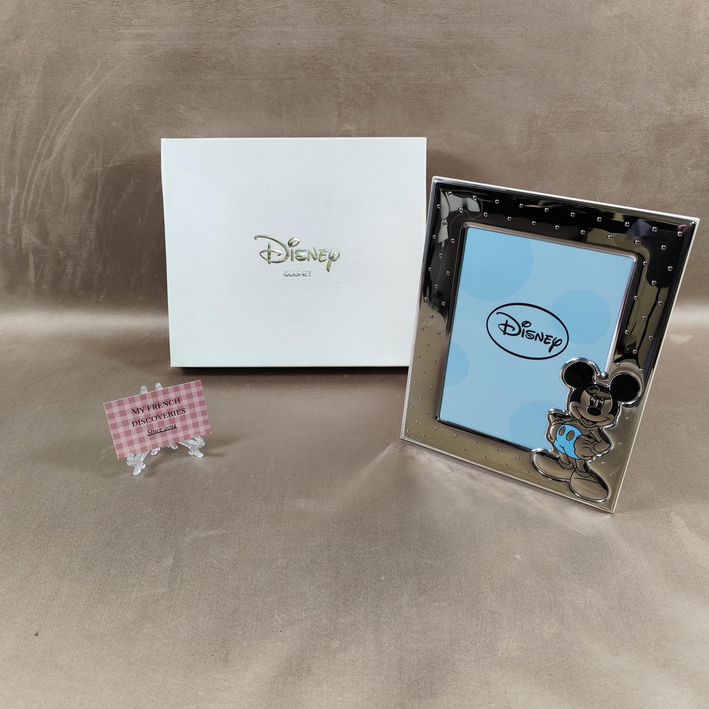 Cadre photo Disney Mickey Mouse en MIRO-SILVER Design italien Argent PVD