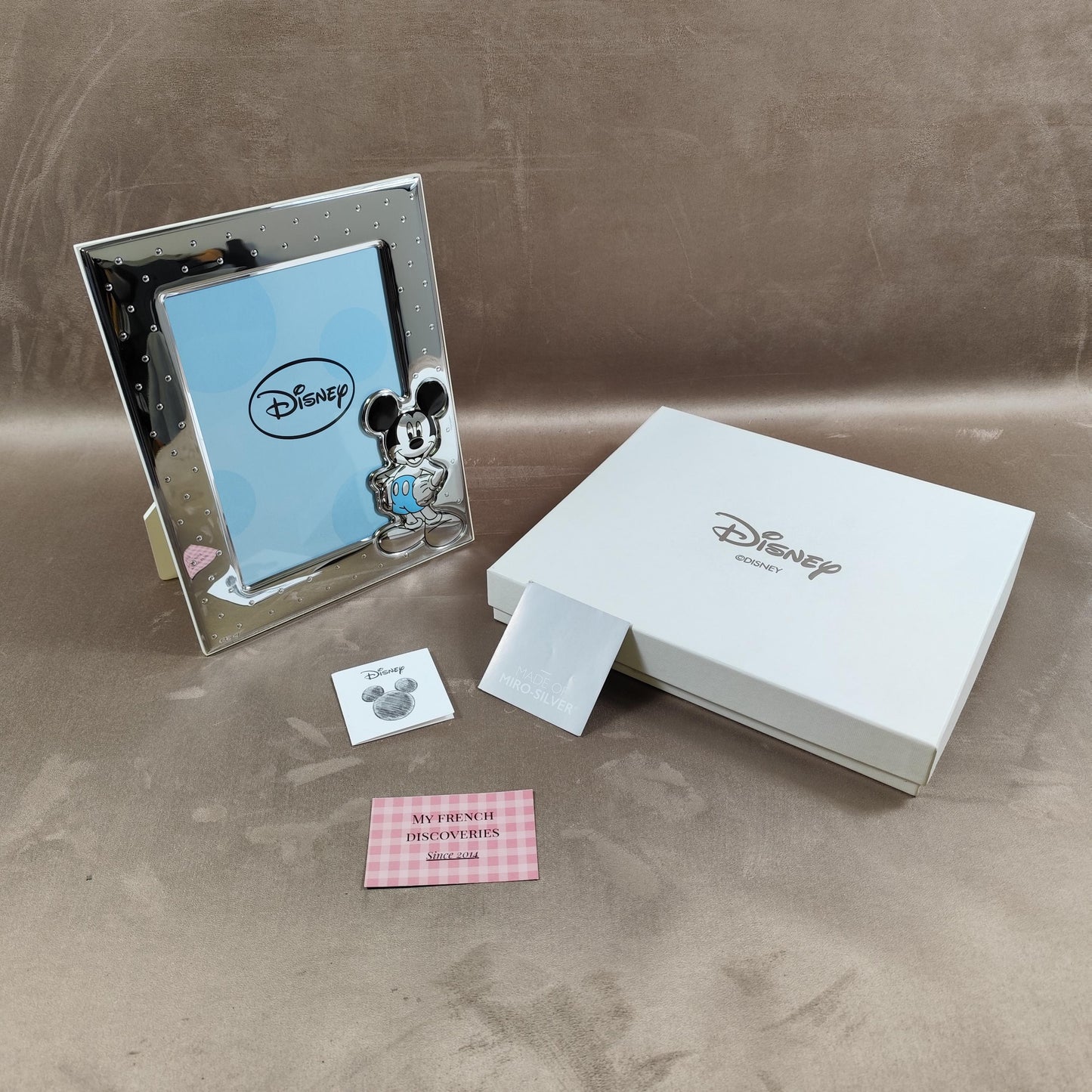 Cadre photo Disney Mickey Mouse en MIRO-SILVER Design italien Argent PVD
